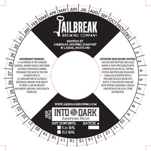 Jailbreak Brewing Company Into The Dark October 2015