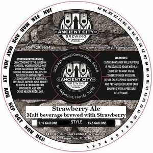 Ancient City Brewing Strawberry Ale October 2015
