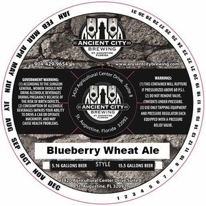 Ancient City Brewing Co. Blueberry Wheat Ale