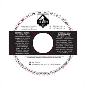 Elk Valley Brewing Co. Experimental 2015 (india Pale Ale)