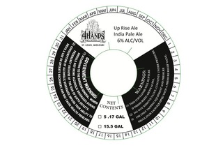 4 Hands Brewing Company Up Rise Ale October 2015