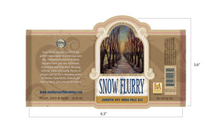 Mother Earth Brewing Snow Flurry October 2015