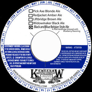 Keweenaw Brewing Company, LLC Black And Blue Belgian Style November 2015