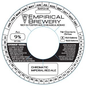 Chromatic Imperial Red Ale October 2015