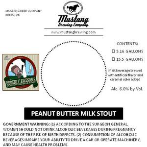 Mustang Brewing Company Udderly Awesome Peanut Butter Milk Stout November 2015