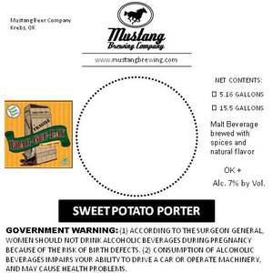 Mustang Brewing Company Sweet Potato Porter November 2015