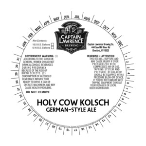 Captain Lawrence Brewing Co Holy Cow Kolsch
