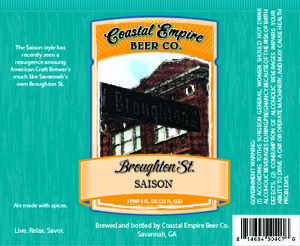 Coastal Empire Beer Co Broughton St. Saison November 2015