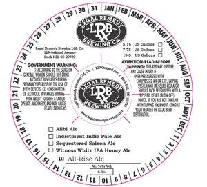 Legal Remedy Brewing Co. All Rise Ale November 2015