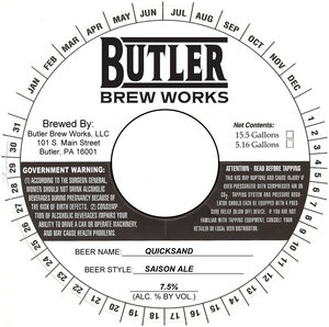 Butler Brew Works Quicksand December 2015