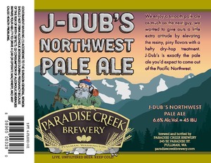 Paradise Creek Brewery J-dub's Northwest Pale November 2015