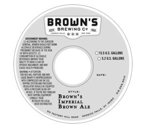 Brown's Imperial Brown Ale November 2015
