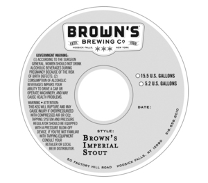 Brown's Imperial Stout November 2015