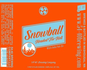 54-40 Brewing Company Snowball Headed For Hell December 2015