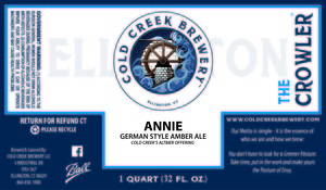 Cold Creek Brewery LLC Annie November 2015