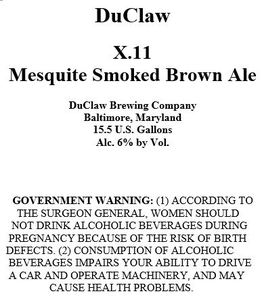 Duclaw Brewing X.11