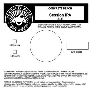 Concrete Beach Session IPA November 2015