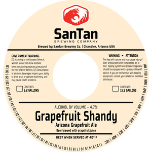 Grapefruit Shandy Arizona Grapefruit Ale December 2015
