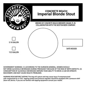 Concrete Beach Imperial Blonde Stout November 2015
