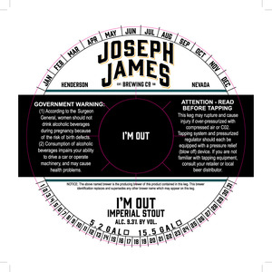 Joseph James Brewing Co., Inc. I'm Out November 2015