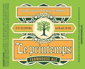 Door County Brewing Co Le Printemps December 2015