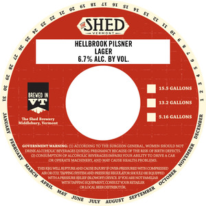 Shed Hellbrook Pilsner December 2015