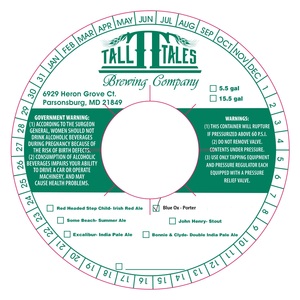 Tall Tales Brewing Co. Blue Ox Porter