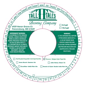 Tall Tales Brewing Co. Ducasse Belgian Tripel Ale