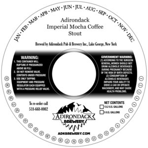 Adirondack Imperial Mocha Coffee Stout December 2015