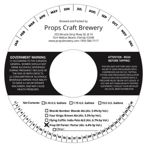 Props Craft Brewery, LLC December 2015