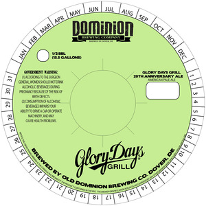 Old Dominion Brewing Co. Glory Days Grill December 2015