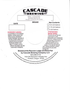 Cascade Brewing Company Kriek December 2015