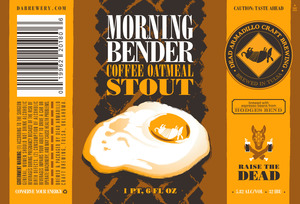 Dead Armadillo Craft Brewing Morning Bender Coffee Oatmeal Stout December 2015