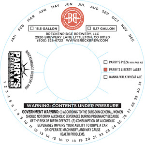 Breckenridge Brewery Parry's Liberty Lager January 2016