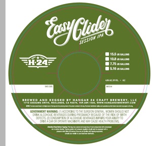 Hangar 24 Craft Brewery Easy Glider Session IPA December 2015