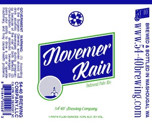 54-40 Brewing Company November Rain December 2015