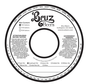 Bruz Beers Quadrupel Ale December 2015