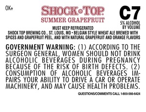 Shock Top Summer Grapefruit December 2015