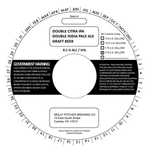 Molly Pitcher Brewing Company Double Citra IPA