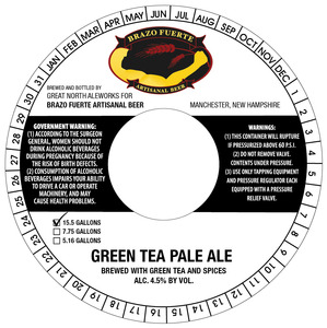 Brazo Fuerte Artisanal Beer Green Tea Pale Ale