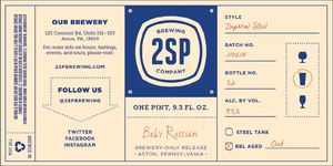 2sp Brewing Company Bob's Russian January 2016