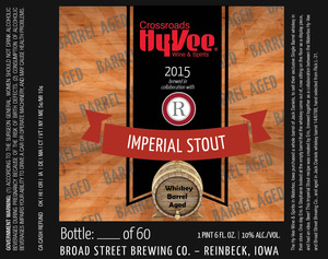 Hy-vee Whiskey Barrel Imperial Stout January 2016