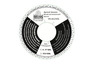 4 Hands Brewing Company Apricot Session January 2016