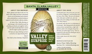 Santa Clara Valley Brewing Valley Surprise Double IPA February 2016