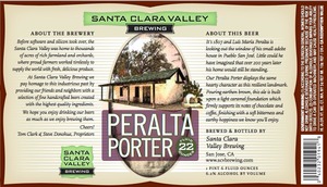 Santa Clara Valley Brewing Peralta Porter January 2016