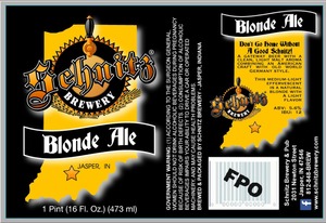 Schnitz Brewery Blonde Ale January 2016