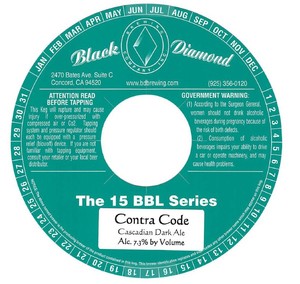 Black Diamond Brewing Company Contra Code - Cascadian Dark Ale January 2016