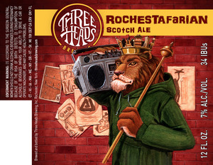 Three Heads Brewing Rochestafarian Scotch Ale January 2016