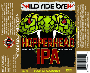 Wild Ride Brewing Hopperhead IPA