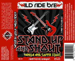 Wild Ride Brewing Stand Up And Shout Stout January 2016